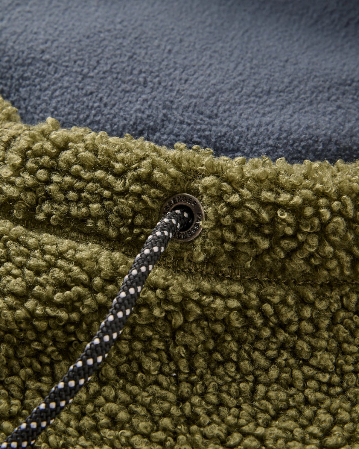 Snowdrift Fleece Hood - Khaki - Flatlay