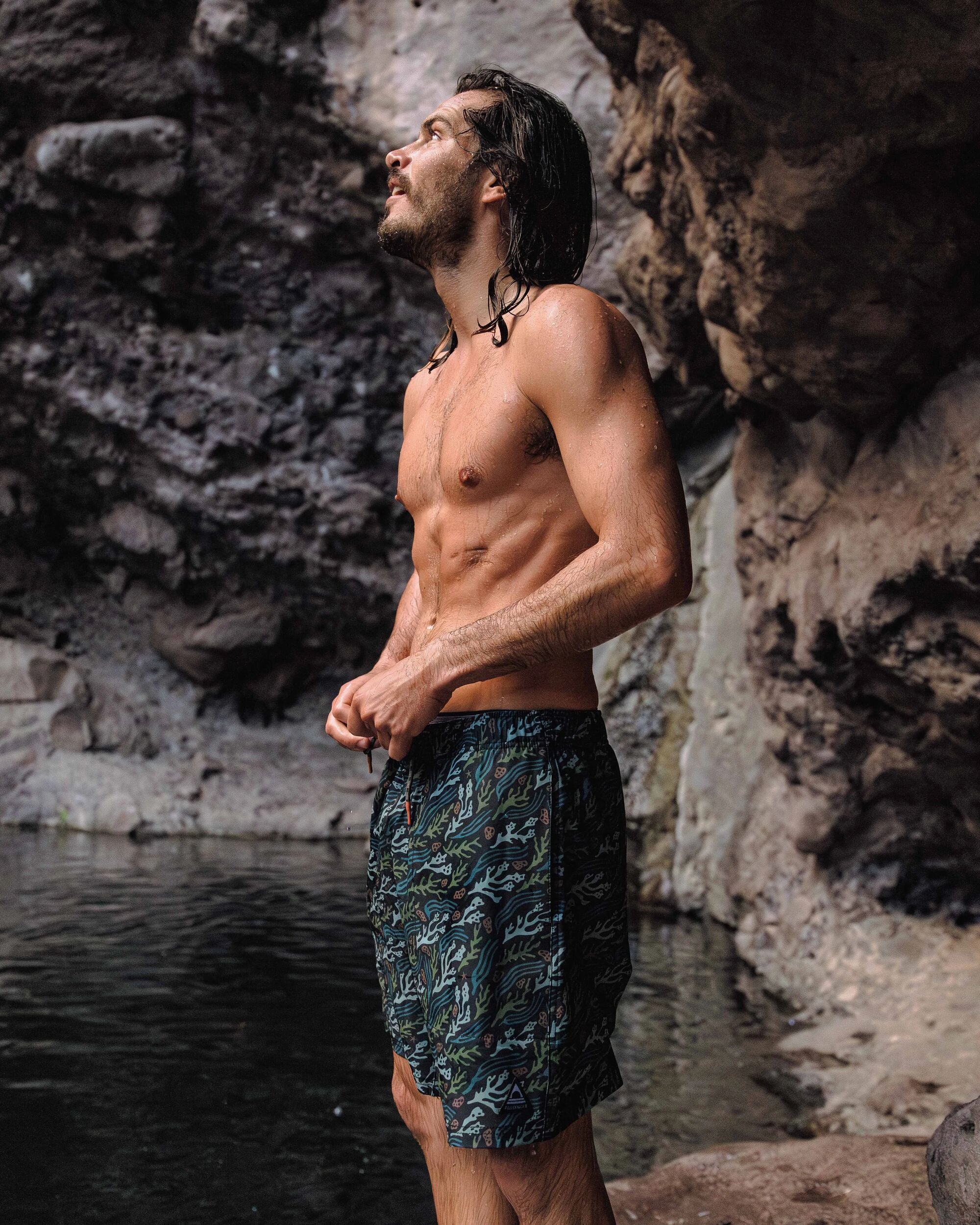 Porto Recycled All Purpose Swim Short - Ocean Current Black - Lifestyle
