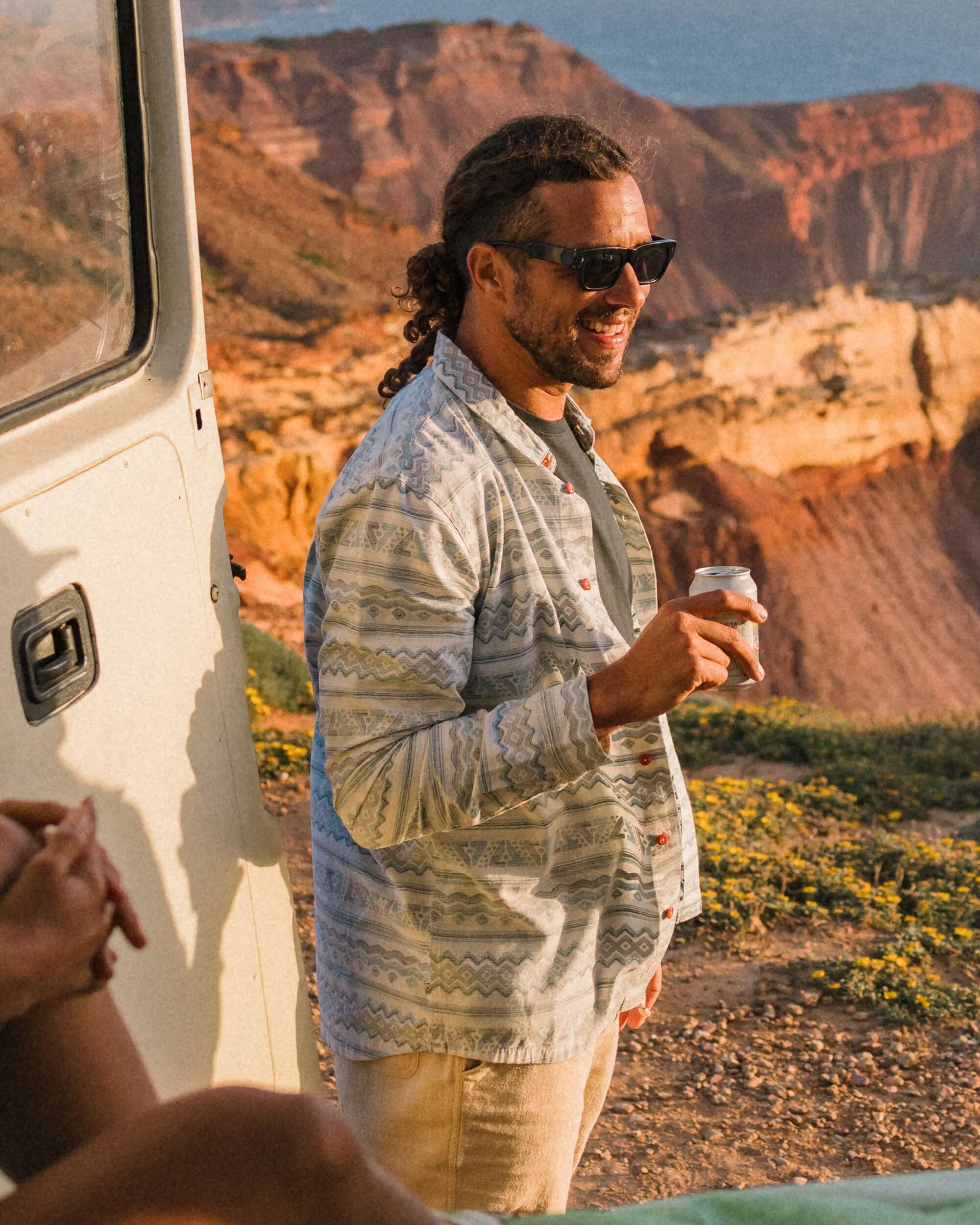 Amboro Organic Cotton Shirt - Mono Geo Birch  - Lifestyle