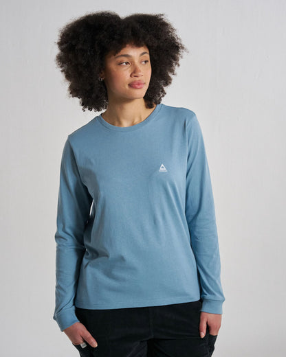 Classic LS T-Shirt - Faded Denim - Studio Model