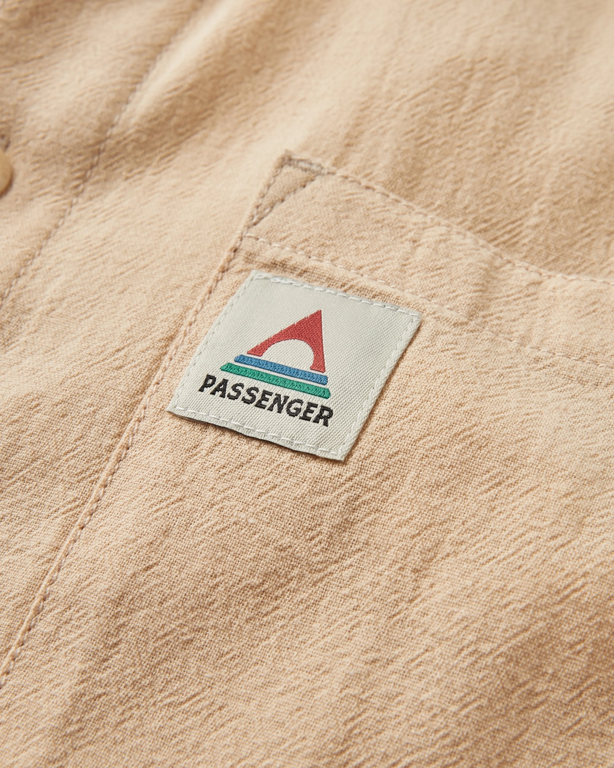 Arica Textured Organic Cotton Shirt - Stone - Flatlay