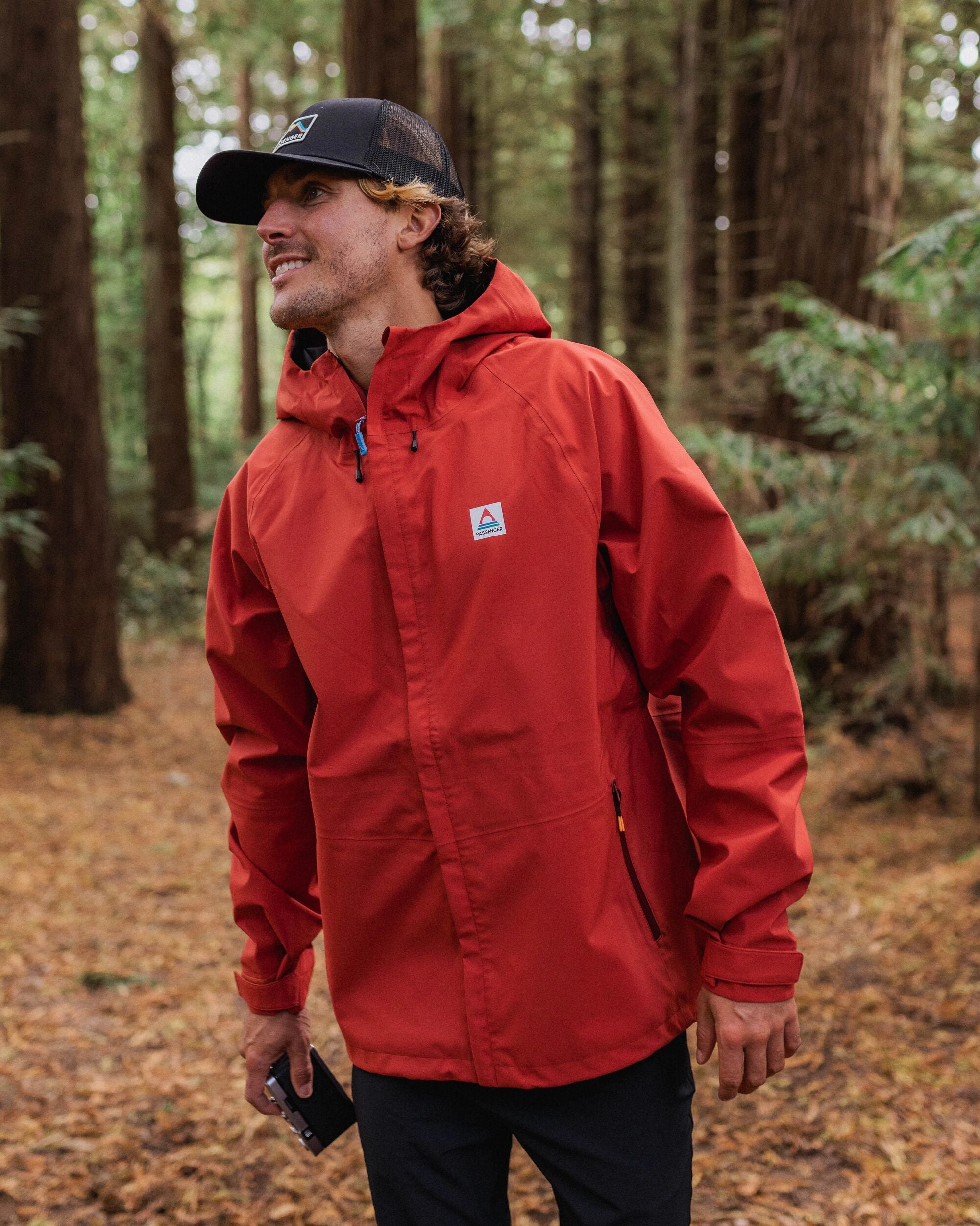 Five Season Recycled Waterproof Jacket - Red Ochre - Lifestyle