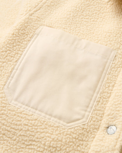Rappel Sherpa Oversized Shirt - Oat - Flatlay