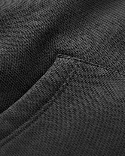 Roam Slow Men's Recycled Cotton Hoodie - Black - Flatlay