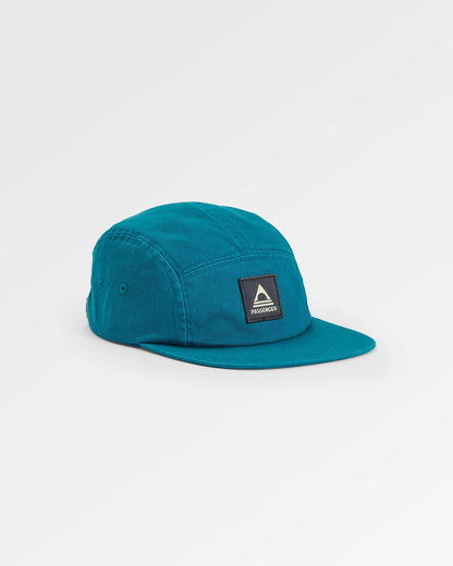 Fixie Organic 5 Panel Cap 2.0 - Tidal Blue - Flatlay