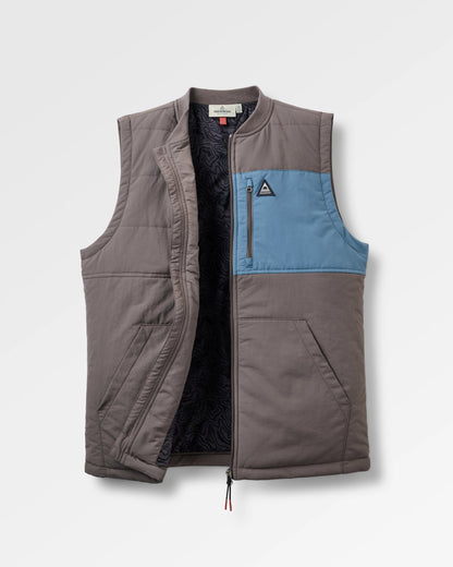 Oceanic Insulated Vest - Slate Grey - Flatlay