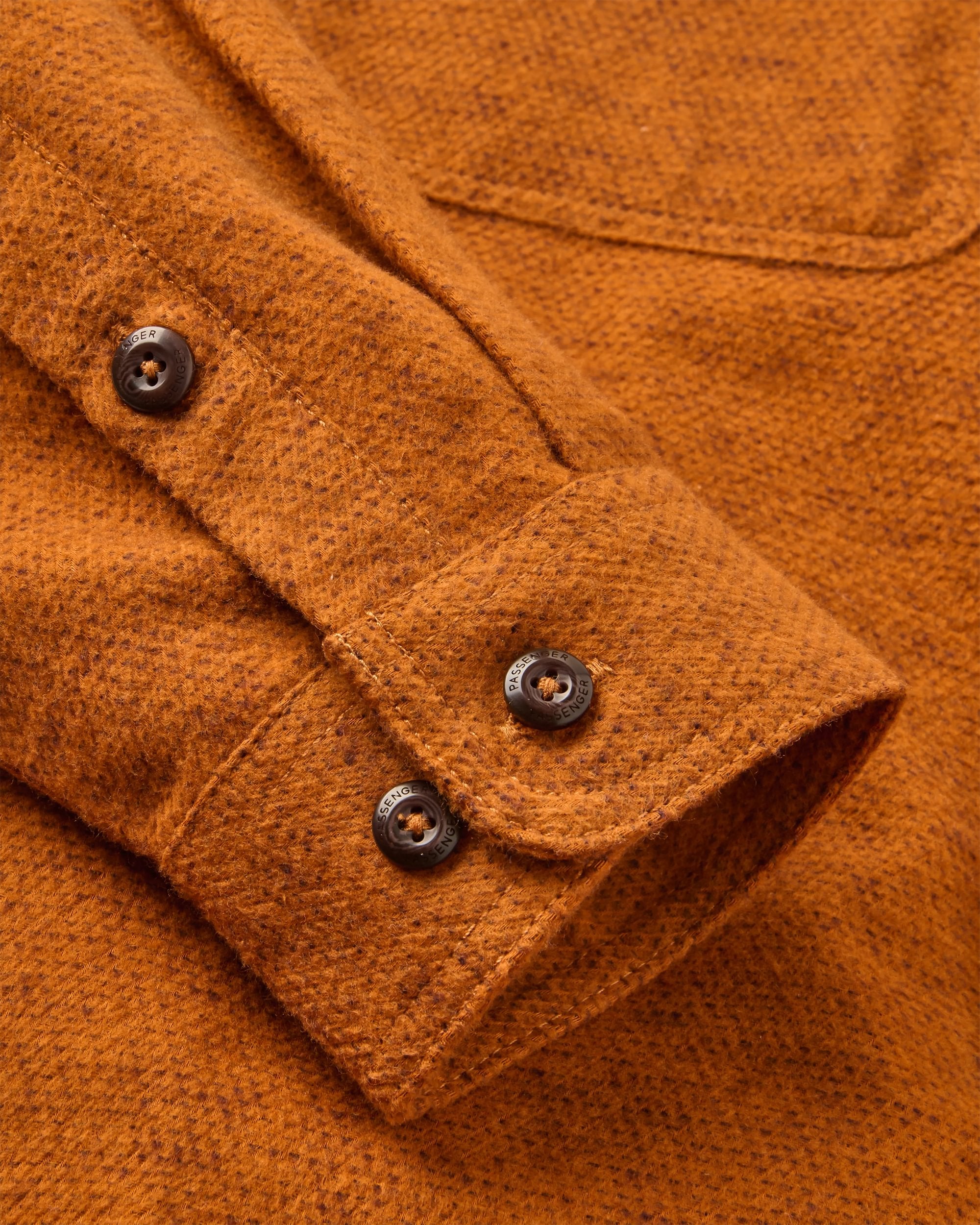 Backcountry Flannel Shirt - Retro Orange - Flatlay