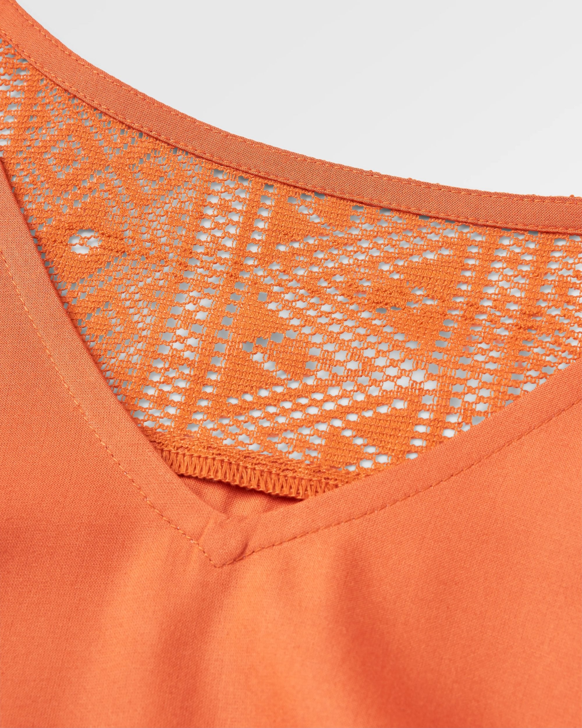 Ambrose Oversized Dress - Burnt Orange - Flatlay