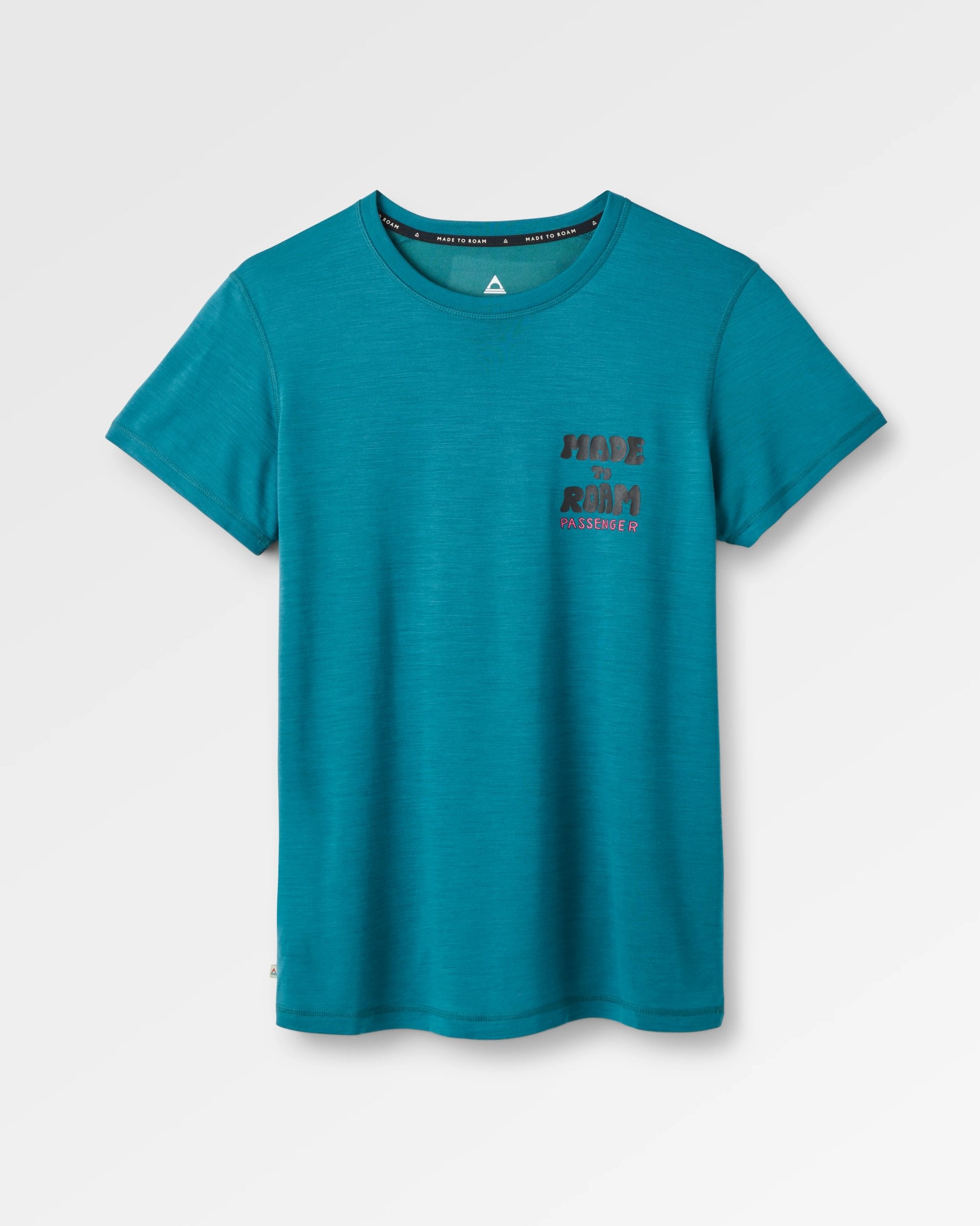 Camp Wild Lightweight Merino Blend T-Shirt - Mediterranean - Flatlay
