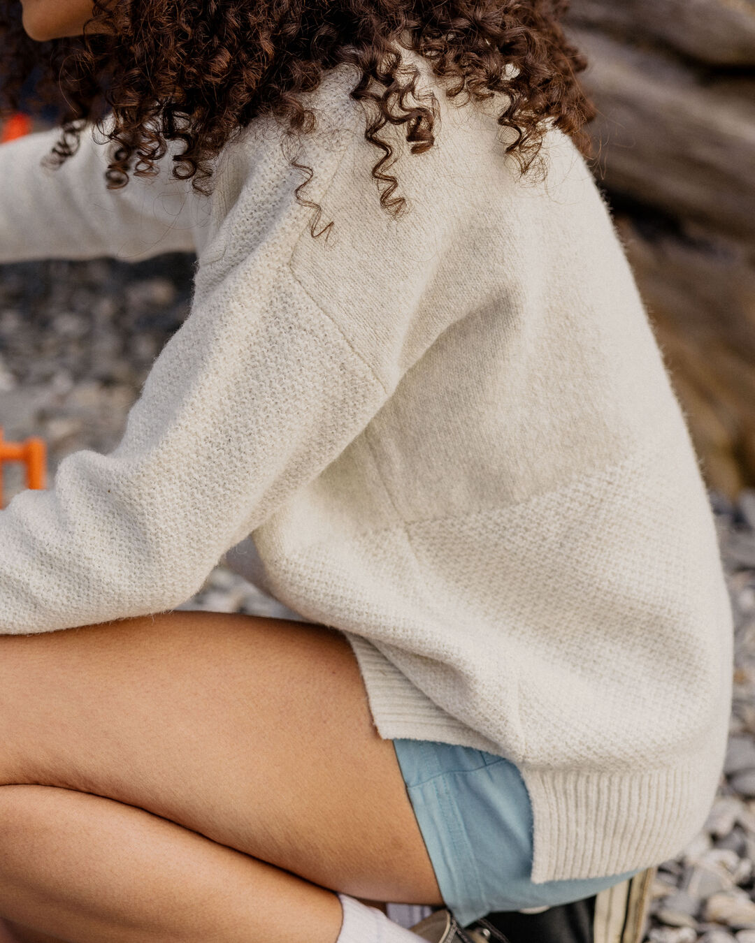 Cove Recycled Knit Jumper - Off White