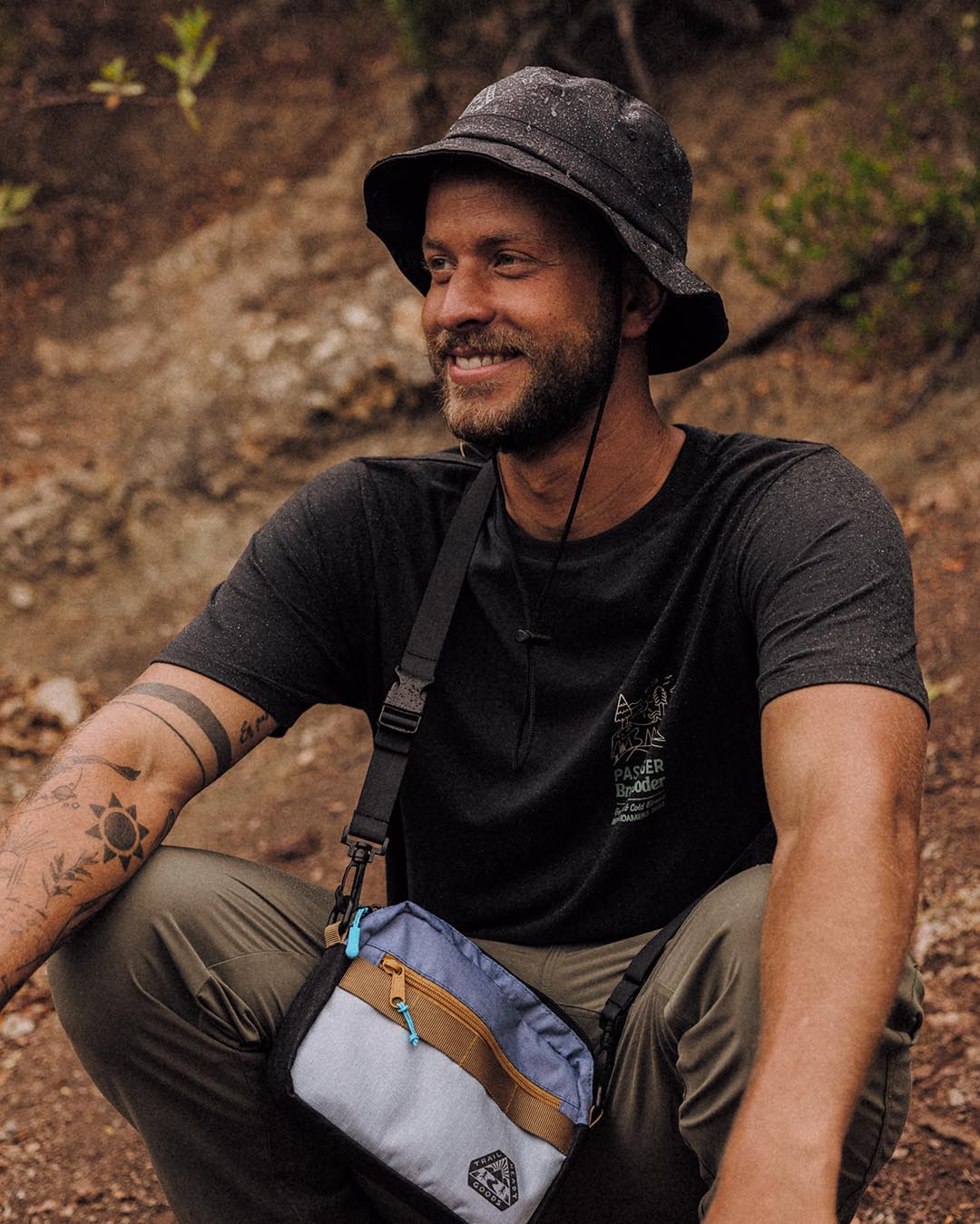 Male_Shaded Organic Bucket Hat - Black