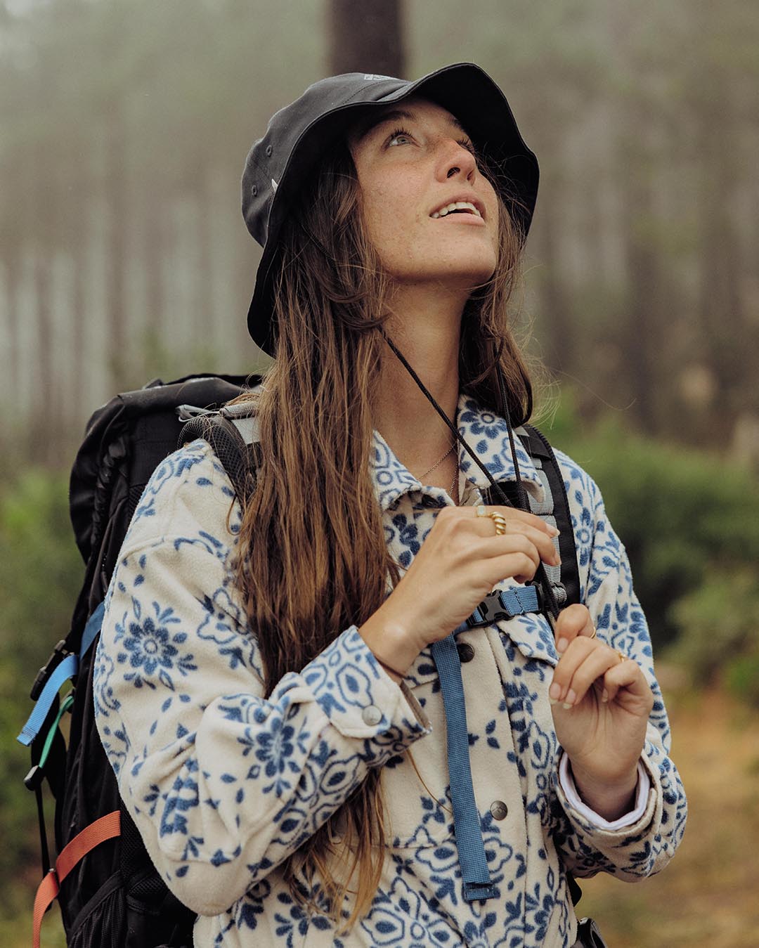 Womens_Shaded Organic Bucket Hat - Black