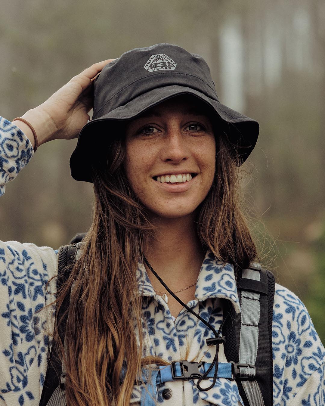 Womens_Shaded Organic Bucket Hat - Black