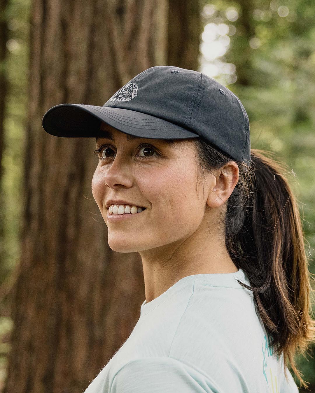 Womens_Active Organic 6 Panel Cap - Black