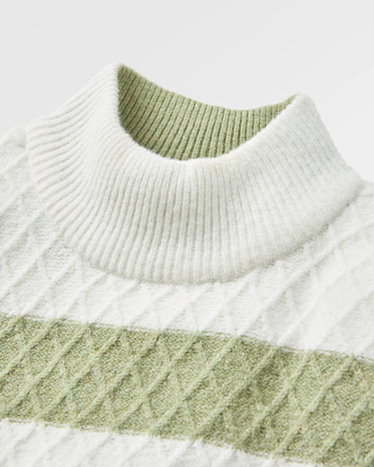 Ramble Recycled Knitted Jumper - Off White - Flatlay