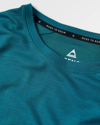 Camp Lost Lightweight Merino Blend LS T-Shirt - Mediterranean - Flatlay