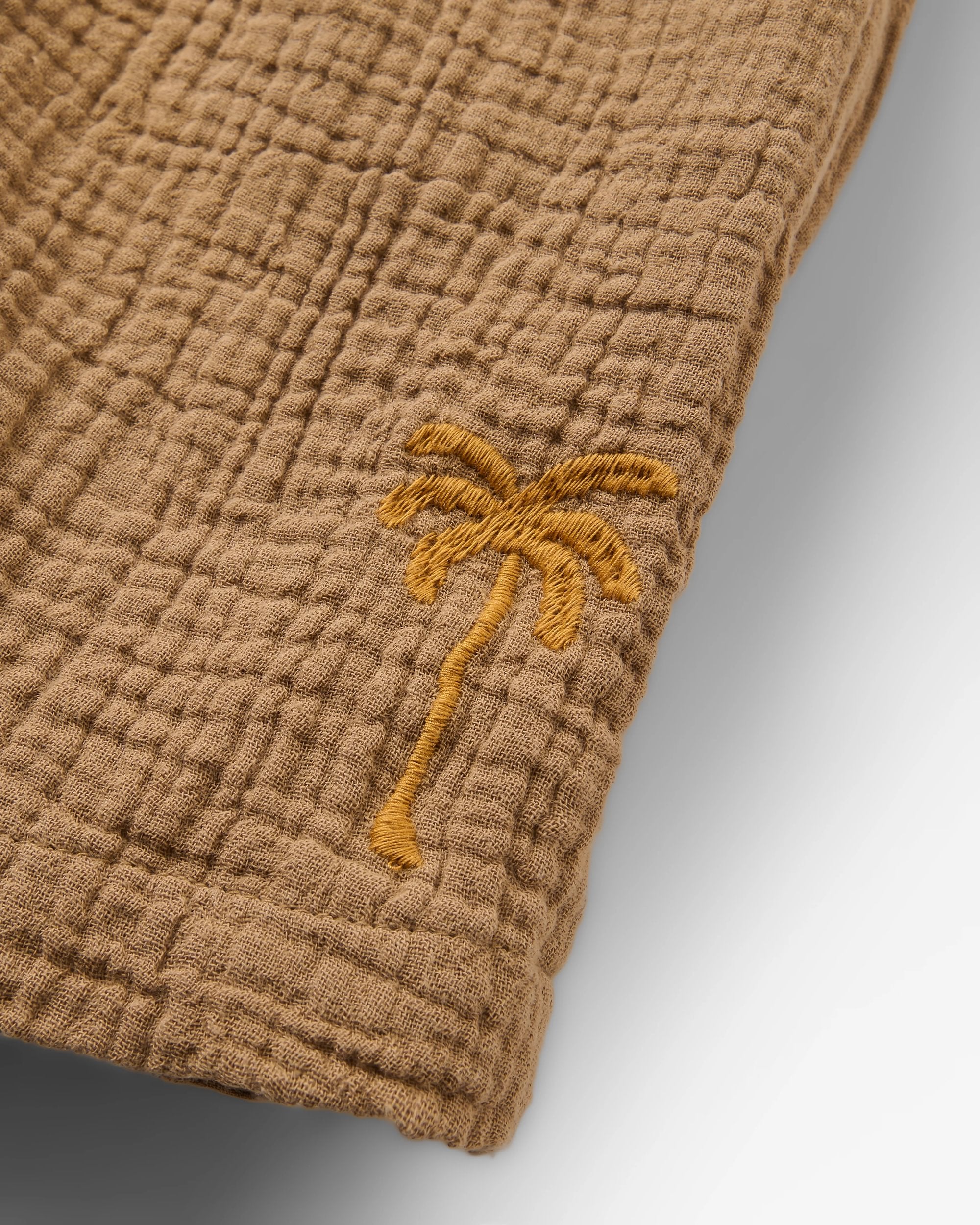 Waveney Cotton Short - Caramel Brown - Flatlay