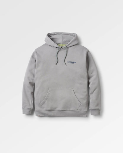 Waves & Trees Organic Cotton Hoodie - Steel Grey - Flatlay