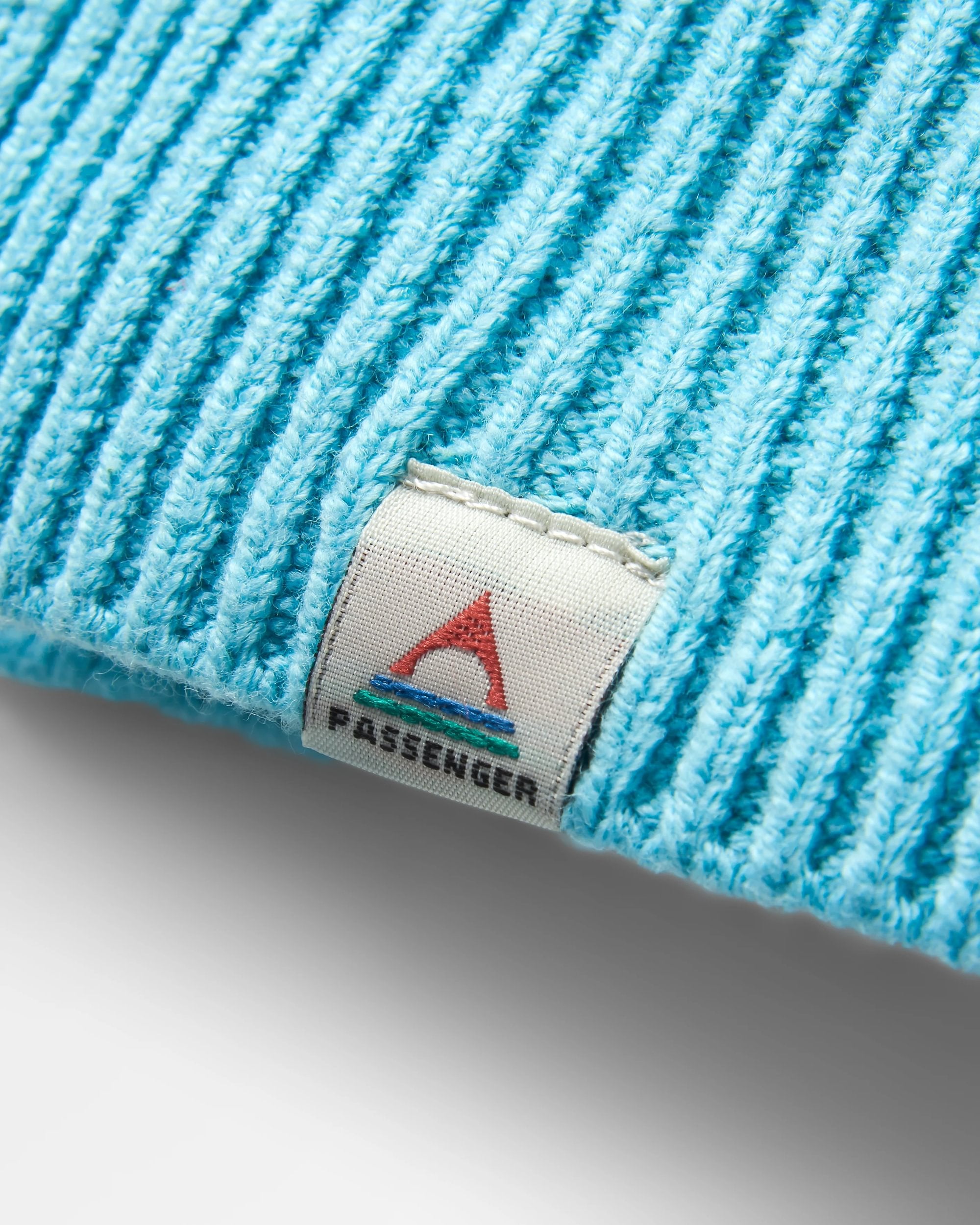 Cove Organic Cotton Knitted Hoodie - Retro Blue  - Flatlay