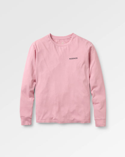 Roamer Recycled Cotton LS T-Shirt - Pink Haze - Flatlay