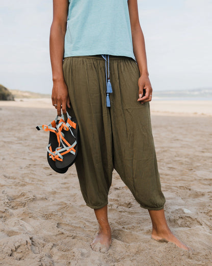 Daylily Loose Trouser - Khaki - Lifestyle