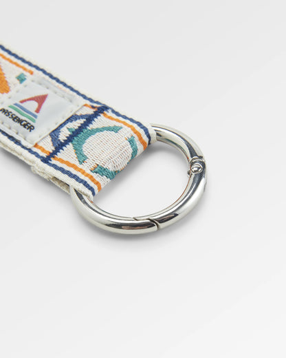 Travel Key Ring - Stepping Stone - Sunrise Orange/Birch - Flatlay