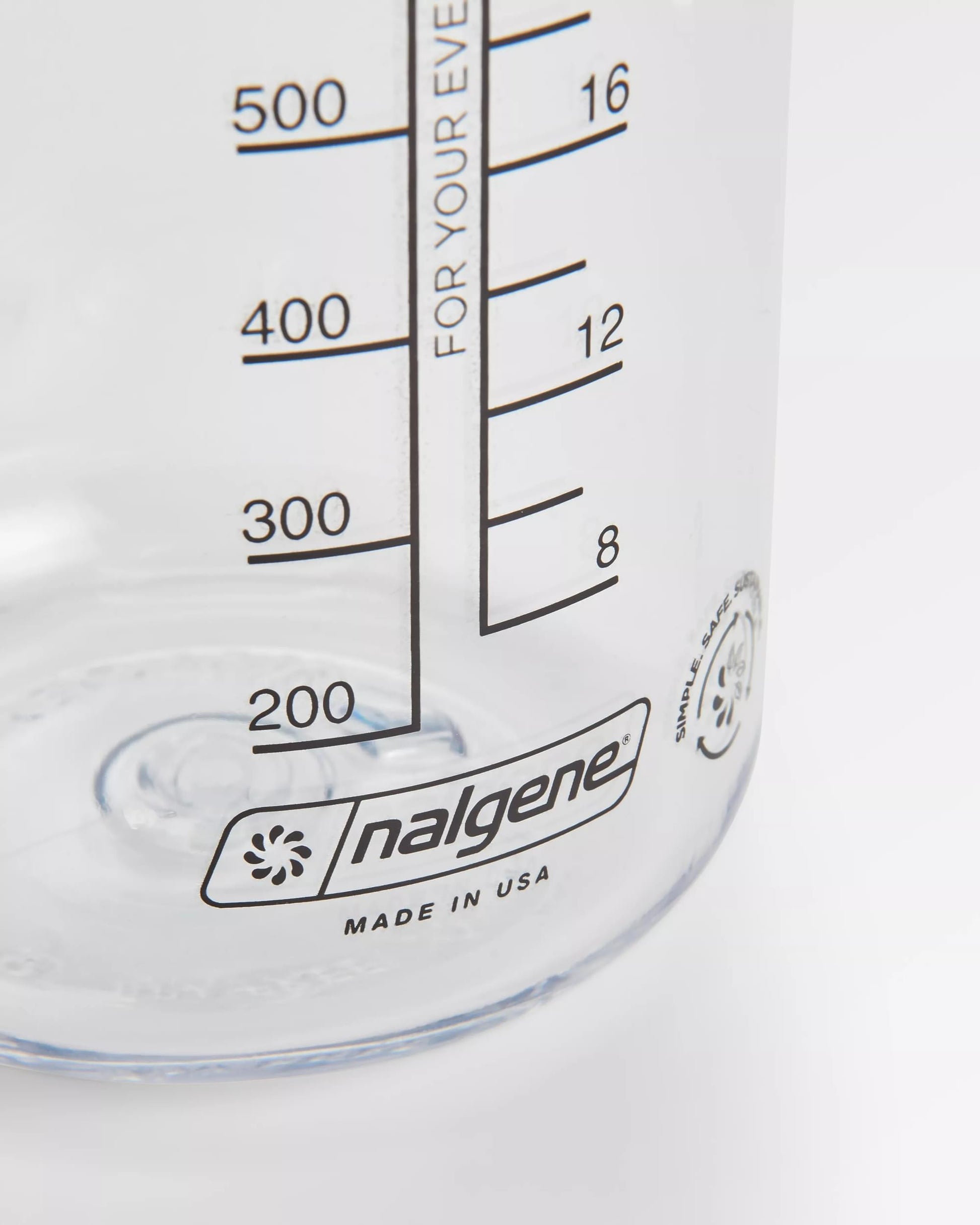 Nalgene 1L Wide Mouth Water Bottle - Clear - Clear - Flatlay