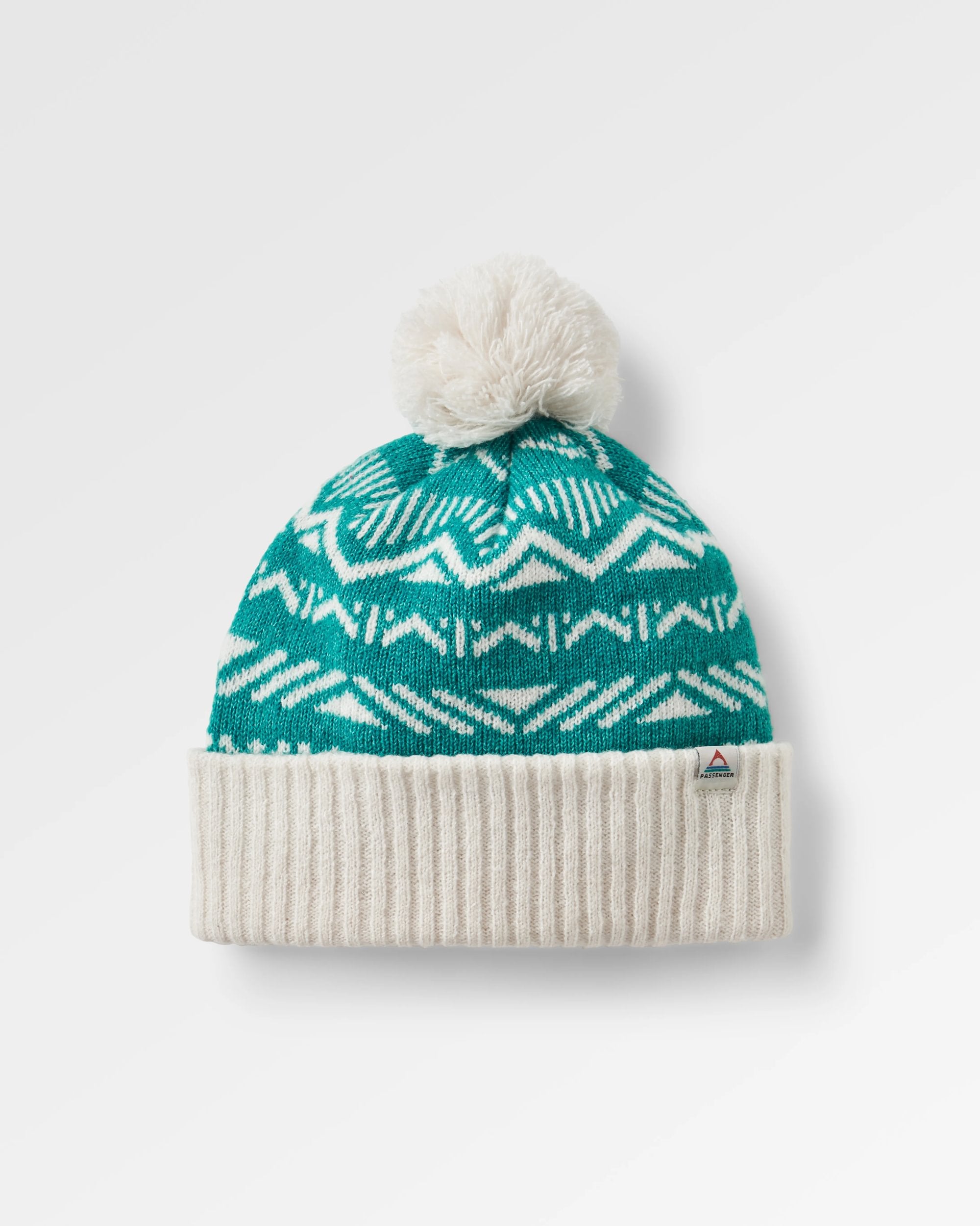 Nurture Bobble Beanie - Greenlake - Flatlay