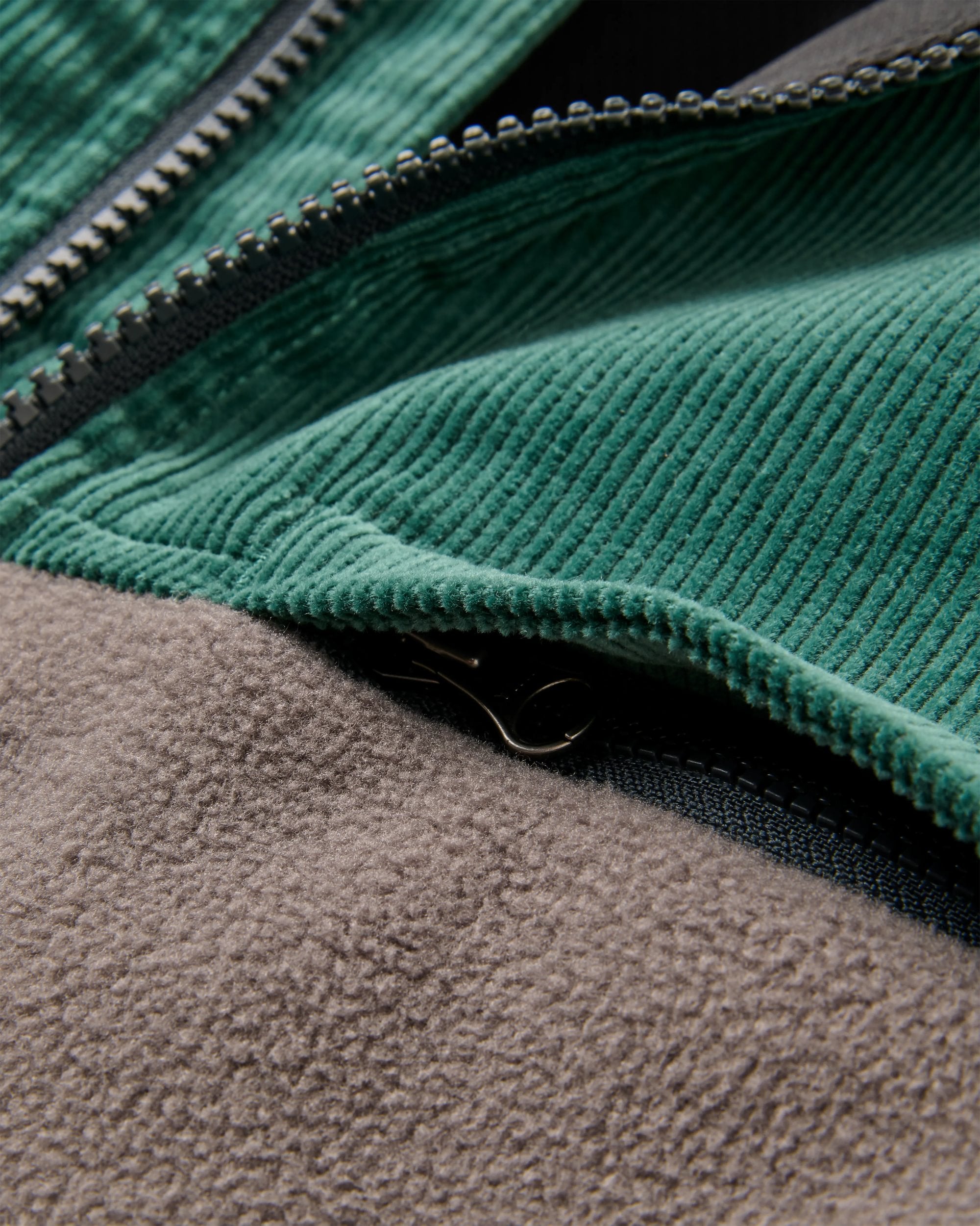 Set Off Corduroy Fleece - Deep Ocean/Slate Grey - Flatlay