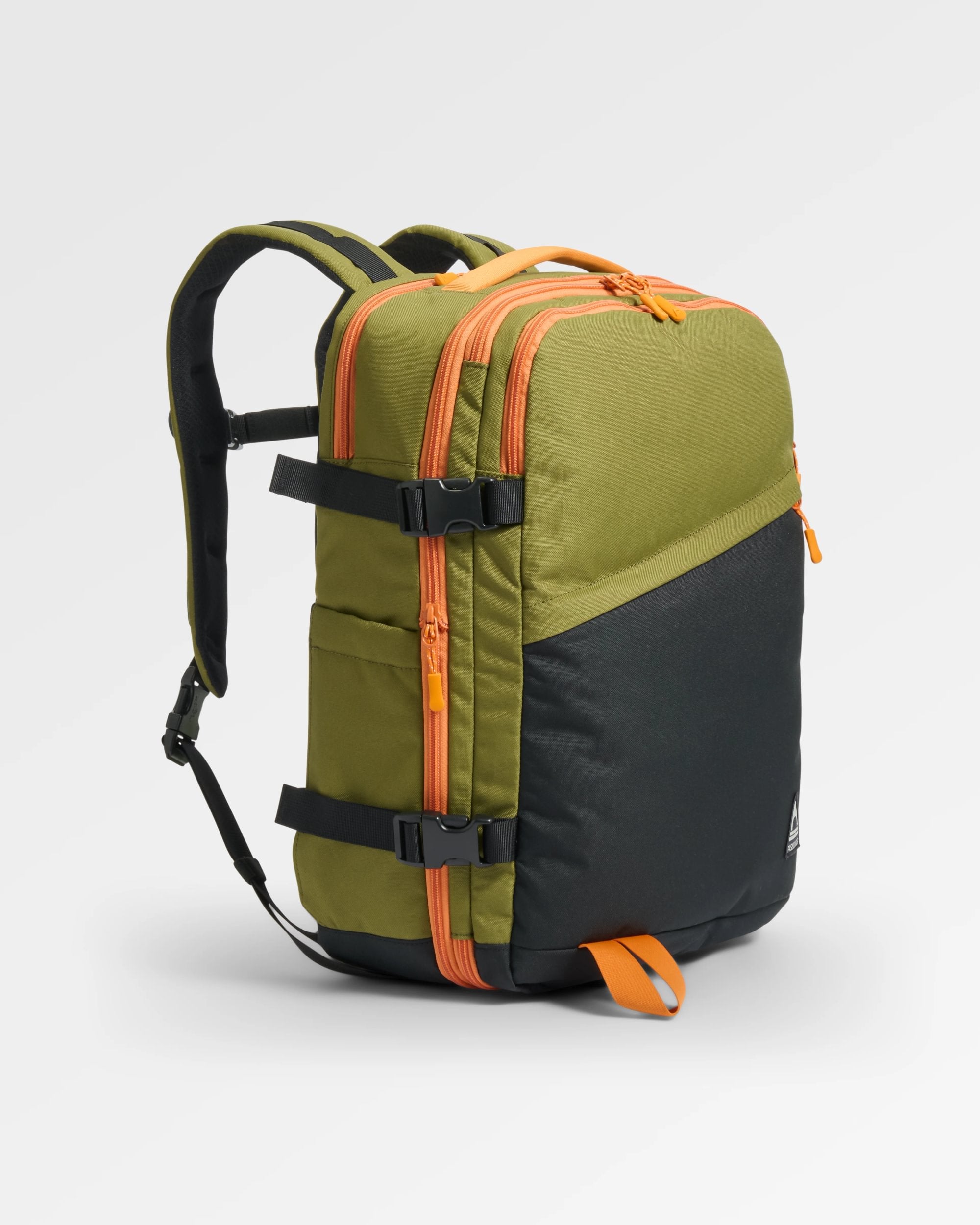 Boondocker Expandable Travel Pack - Black/Khaki - Flatlay