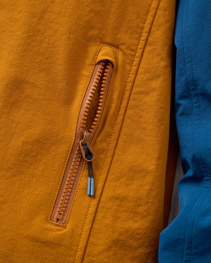 Womens Trailscape Lightweight Softshell Jacket - Blue Navy/Retro Orange - Flatlay