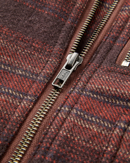 Bramble Overshirt - Dark Rust Stripe - Flatlay