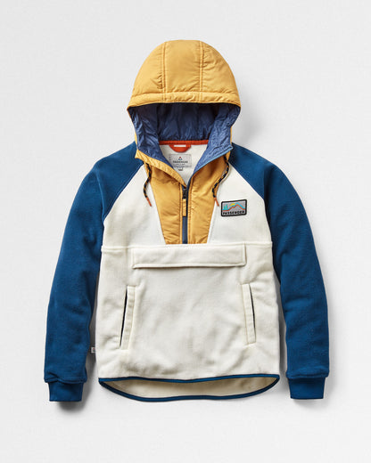 Alexander Hooded 1/2 Zip Recycled Polar Fleece - Egret
