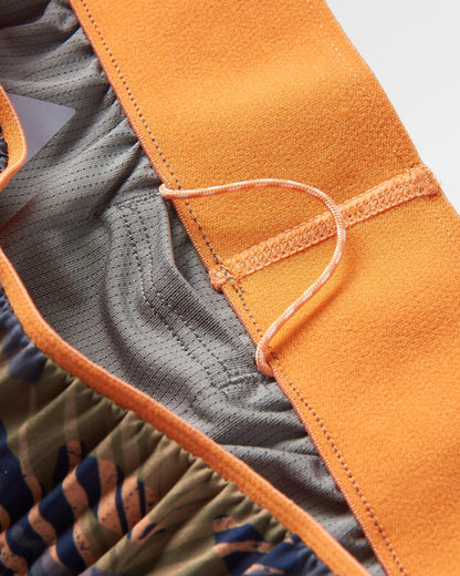 Sandune Recycled Trail Short - Palm Camo Apricot - Flatlay
