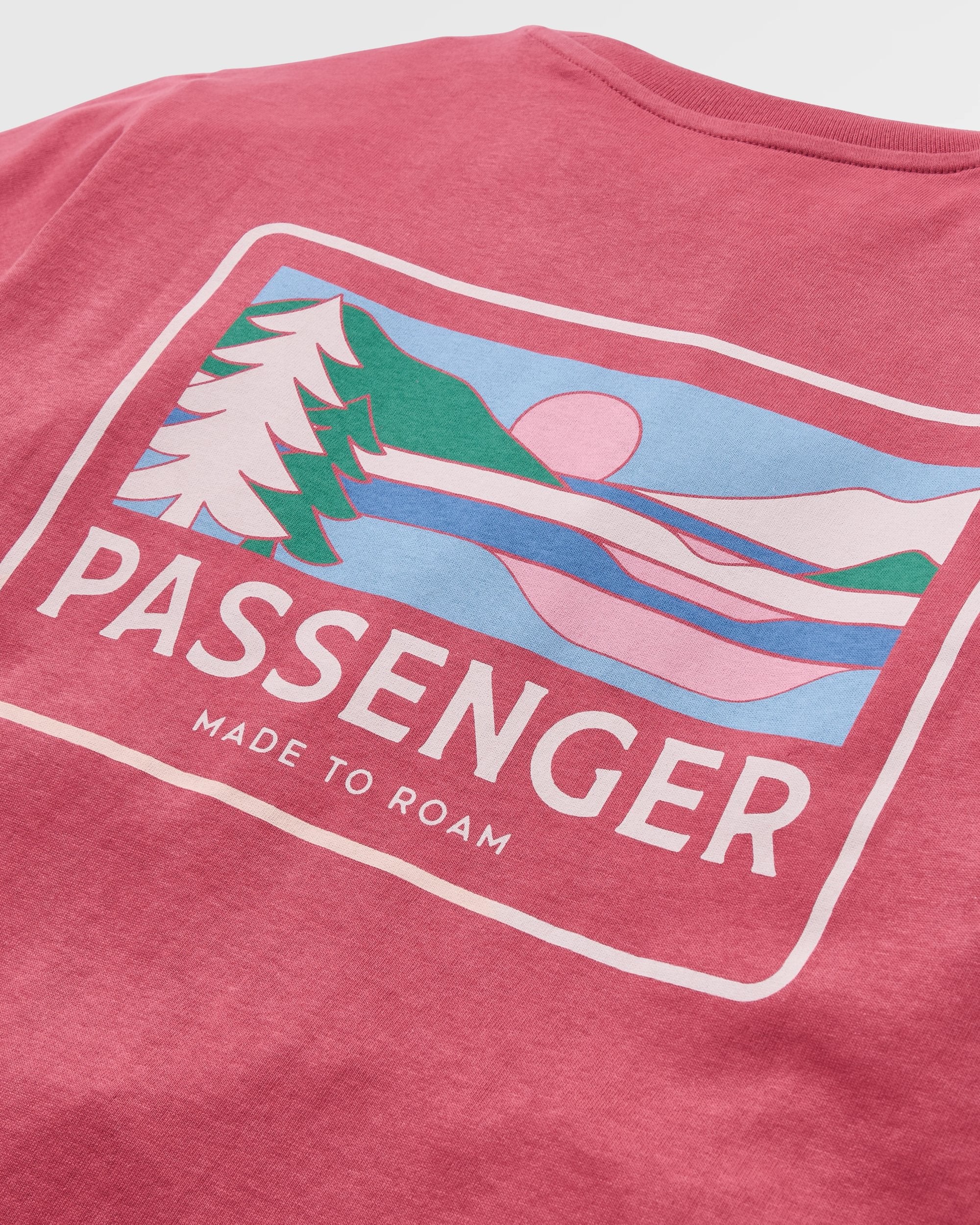 Roamer Women's T-Shirt - Garnet - Flatlay
