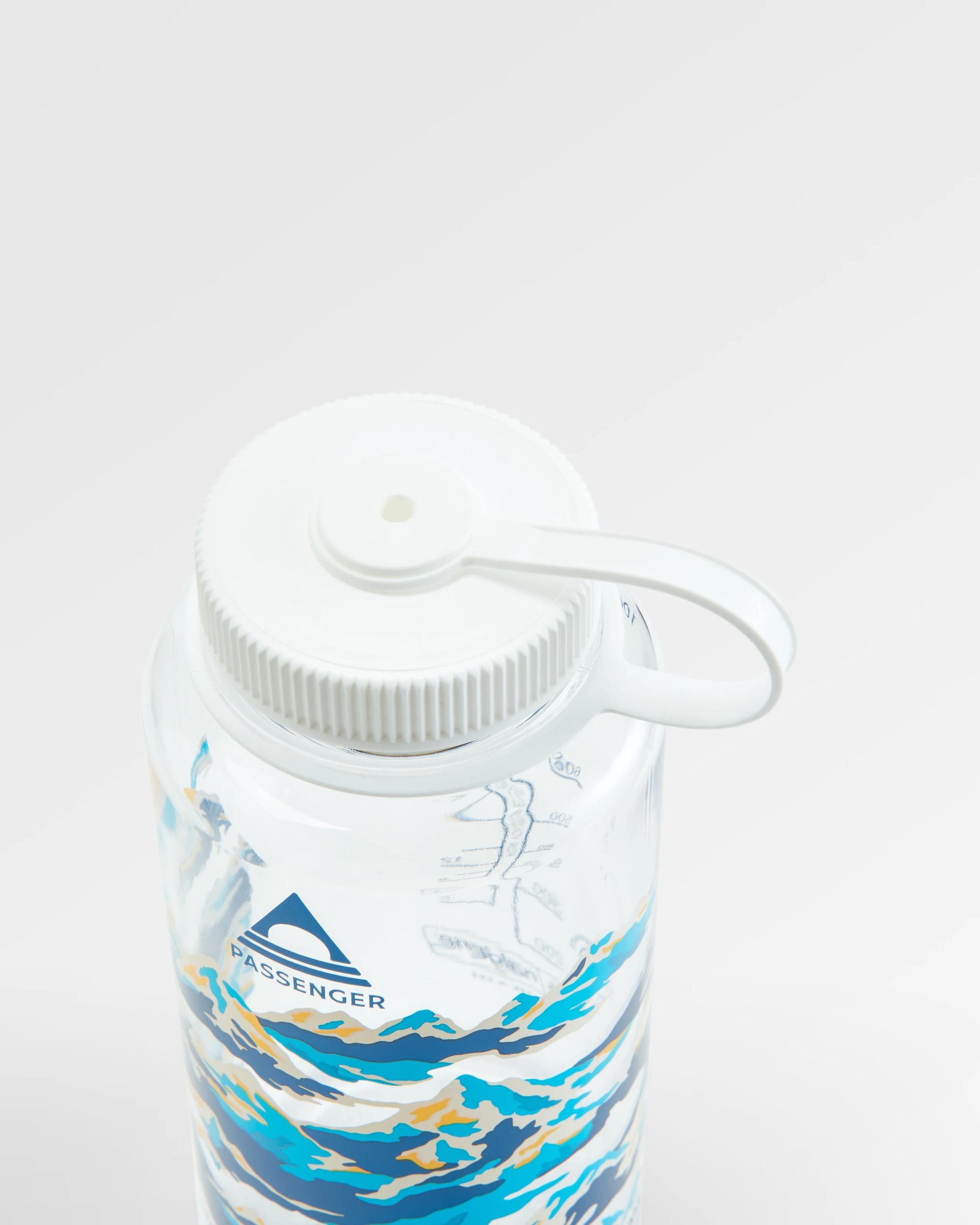Nalgene 1L Wide Mouth Water Bottle - Winter Mountains - Flatlay