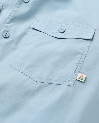 Acreage Organic Cotton LS Shirt - Faded Denim - Flatlay