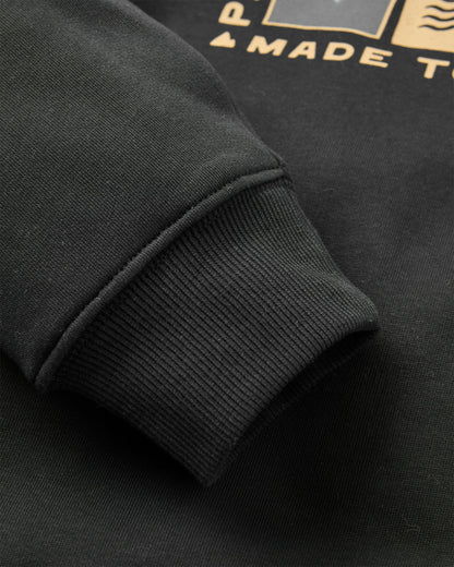 Snapshot Organic Cotton Relaxed Fit Sweatshirt - Black - Flatlay