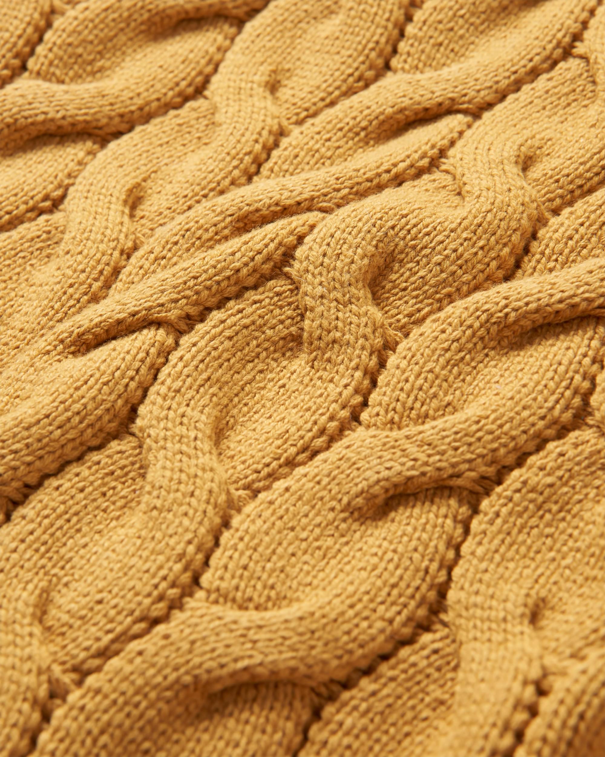 Comfort Organic Knitted Jumper - Mustard Gold - Flatlay