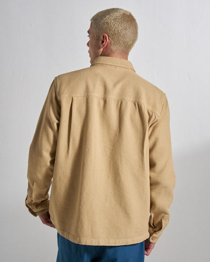 Island Twill Shirt - Stone - Studio Model