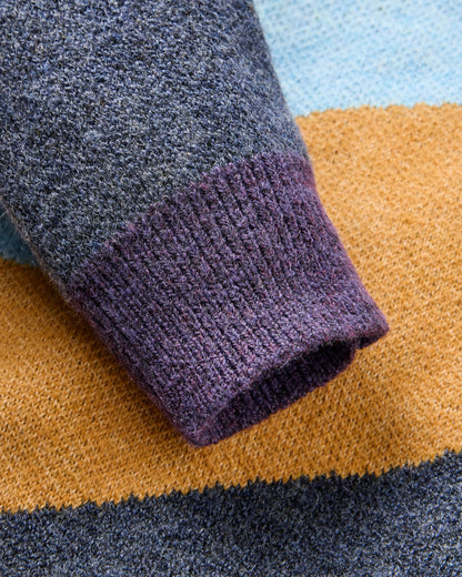 Scenic Recycled Knitted Jumper - Scenic Deep Plum - Flatlay