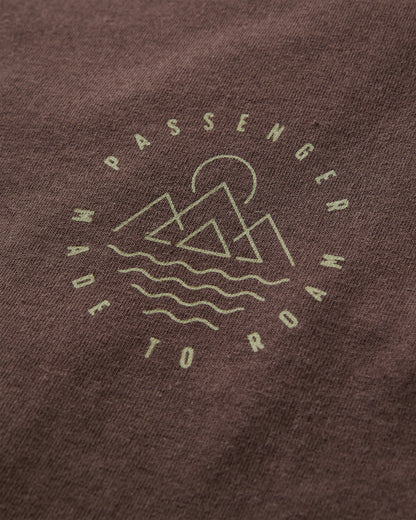 Escapism Recycled LS T-Shirt - Espresso - Flatlay