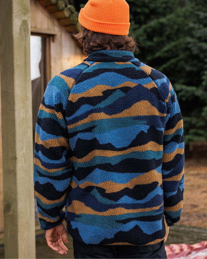 Offroad Recycled Sherpa 1/2 Zip Fleece - Scenic Navy - Lifestyle