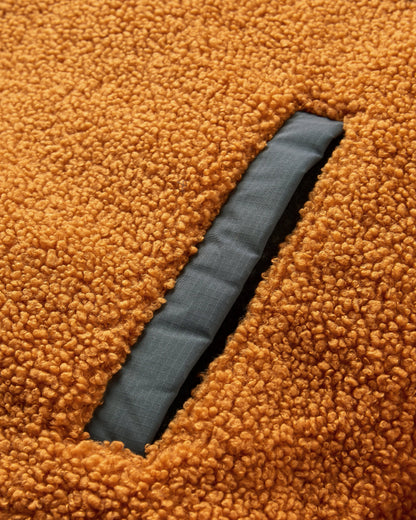 Woodland Recycled Polar-lined Sherpa Fleece - Retro Orange - Flatlay