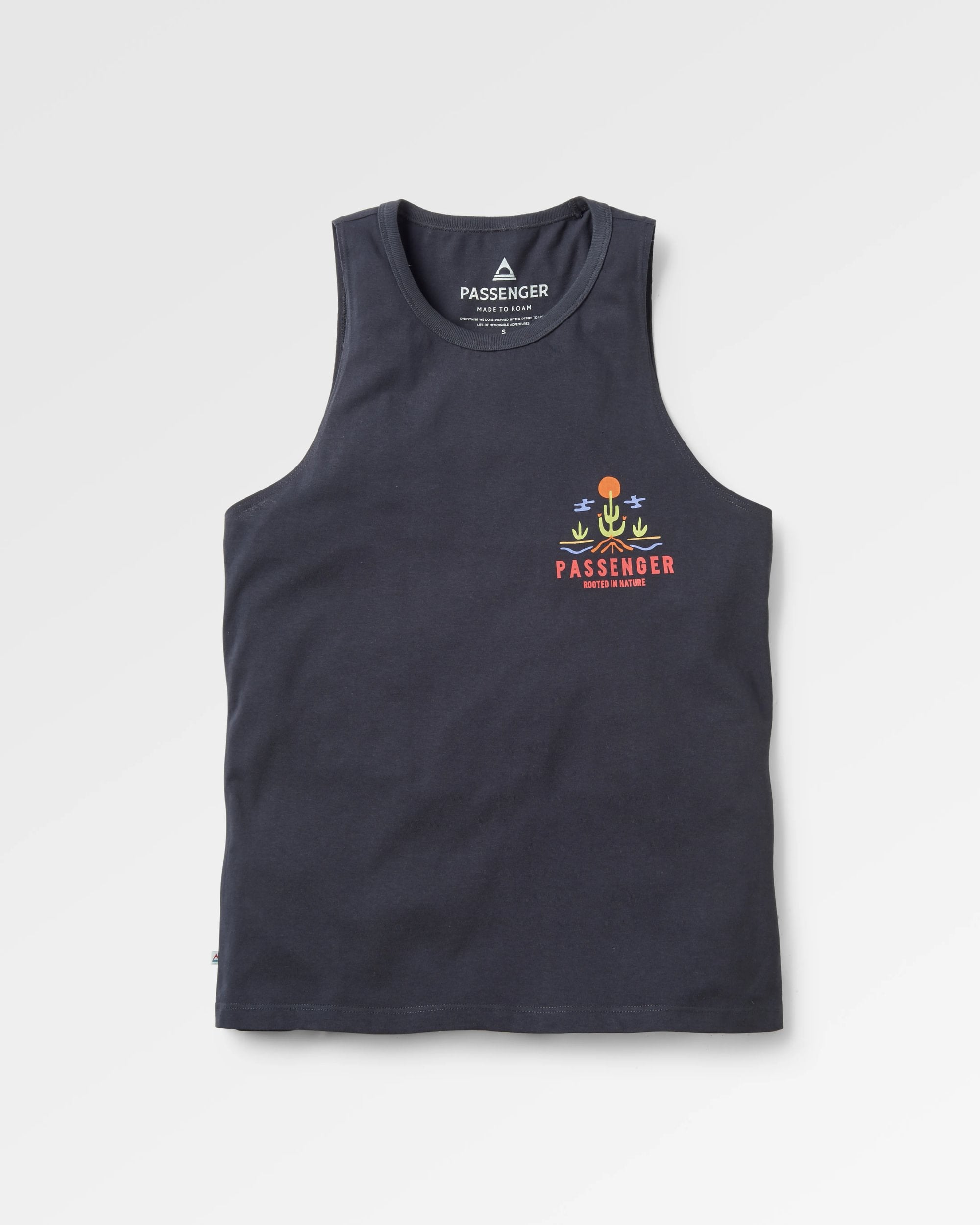 Planted Recycled Cotton Vest - Black - Flatlay