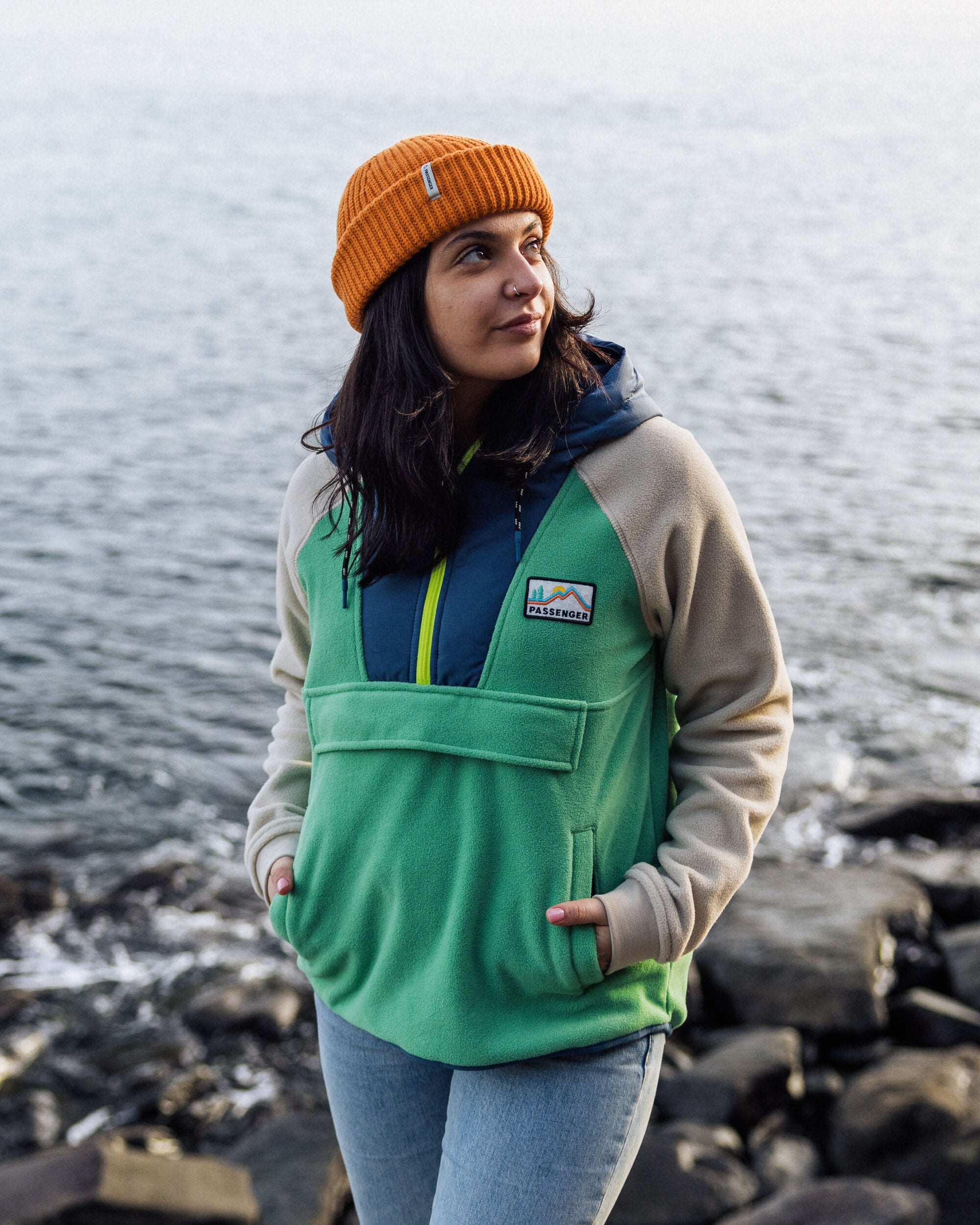 Alexander Recycled Polar Hooded Fleece - Green Spruce - Lifestyle