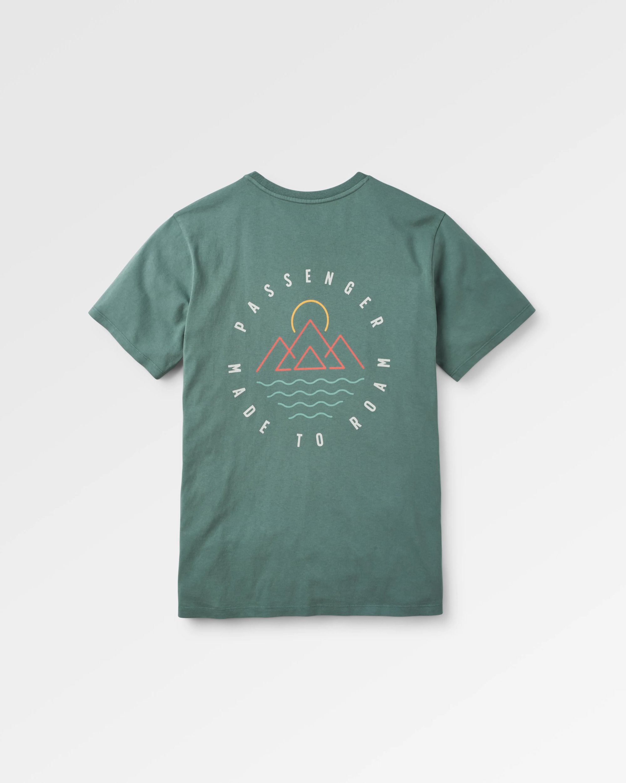 Escapism Recycled Cotton T-Shirt - Dark Forest - Flatlay