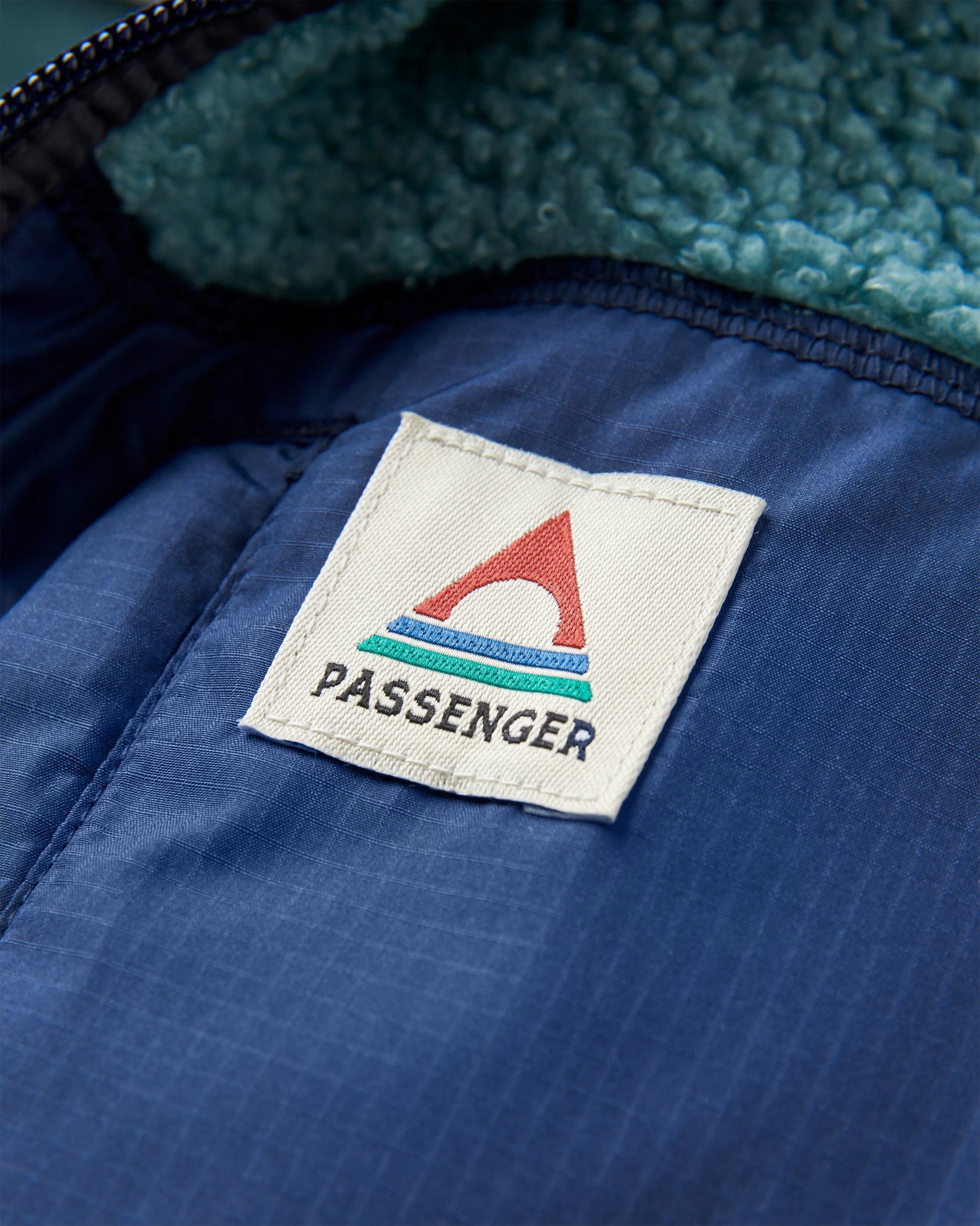 Born Explorer Recycled Polar-Lined Sherpa Fleece - Arctic/Charcoal - Flatlay