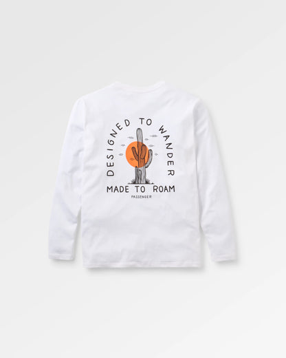 Explore LS T-Shirt - White - Flatlay