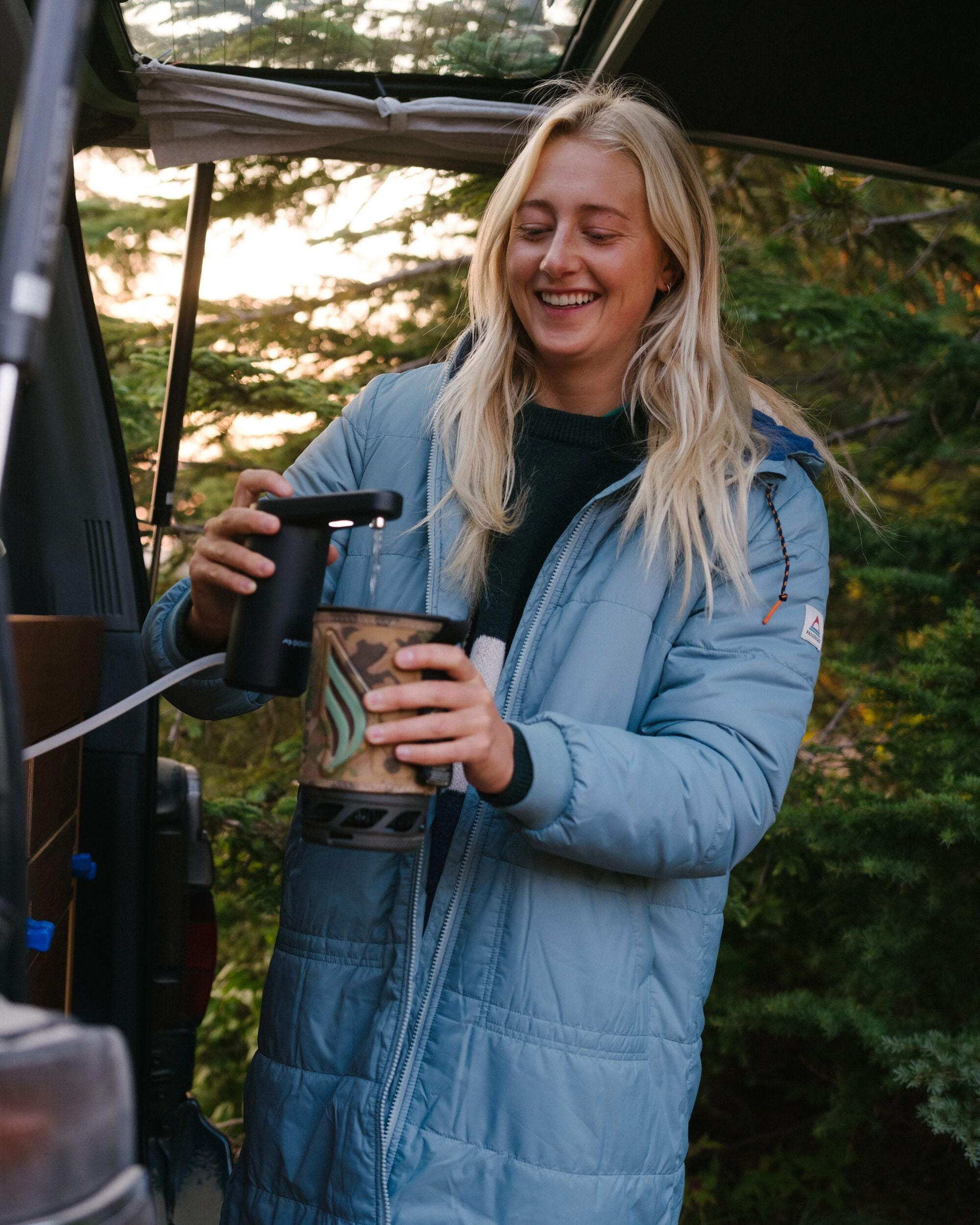 Flora Recycled Sherpa Lined Parka - Arctic - Lifestyle